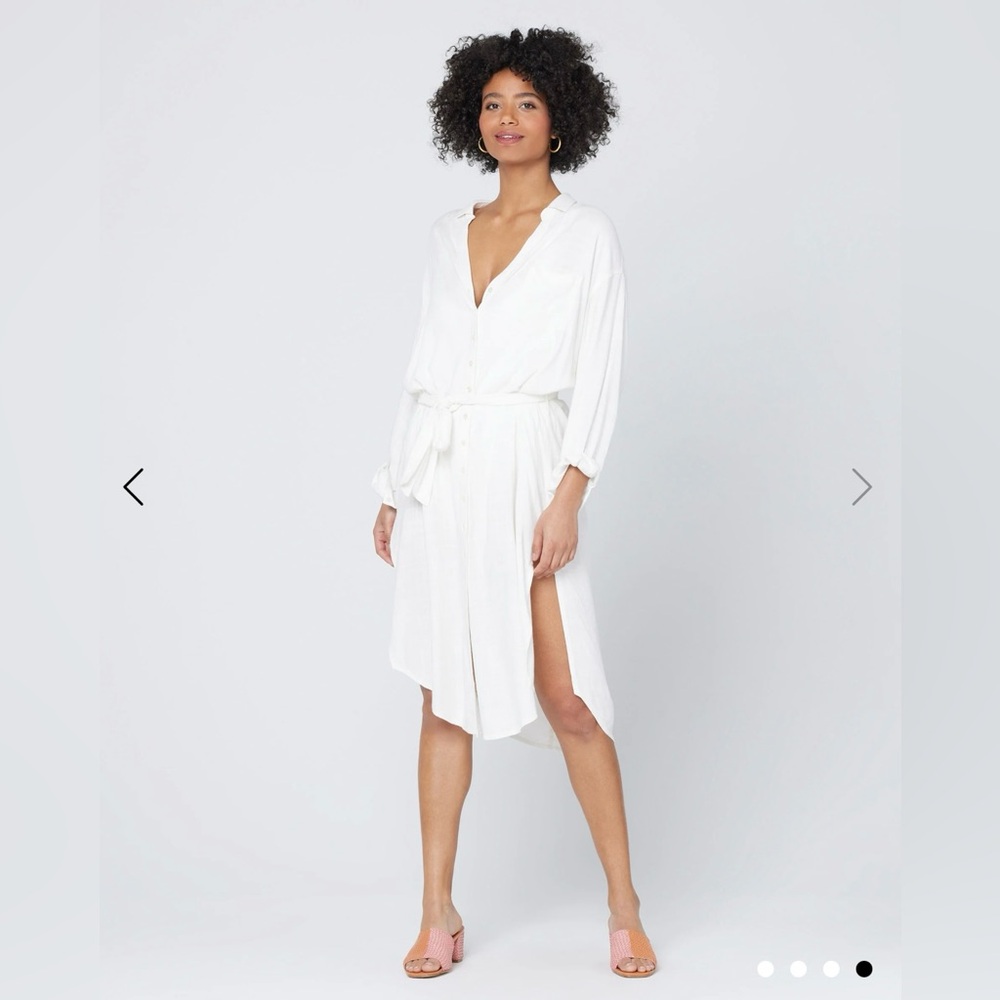 Chic Breezy L SPACE Barcelona Dress and Cover-Up Oversized Shirtdress with Belt